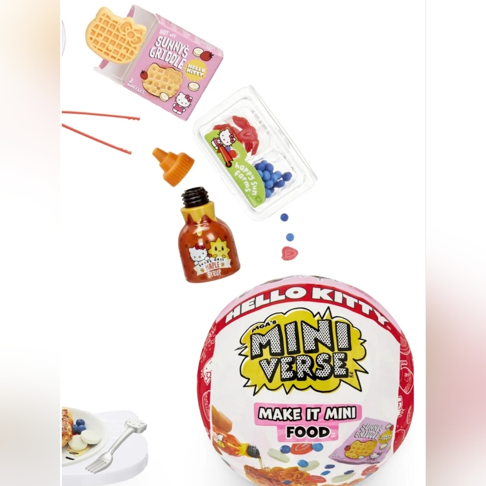 Hello Kitty Mini Verse Make It Mini Waffles Food Set - Picture 3 of 6